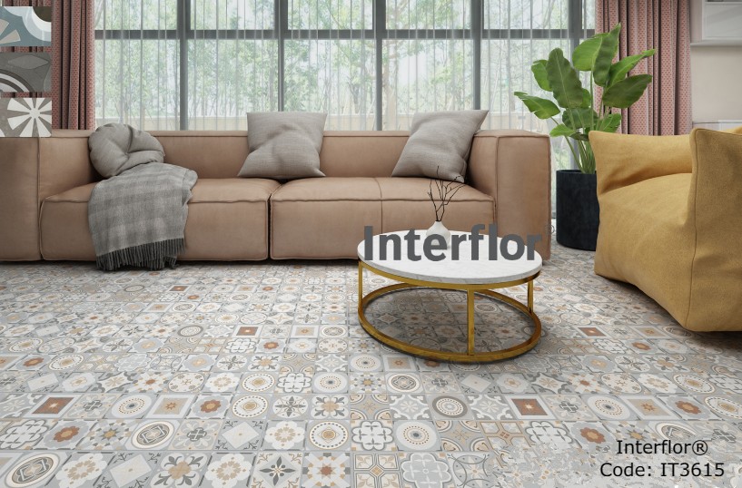 sàn nhựa gạch bông Interflor 